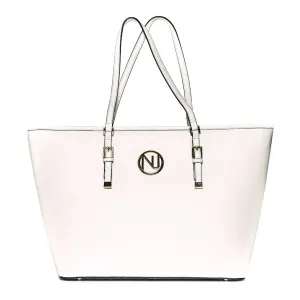 ANGELIQUE TOTE IN CREAM RIPPLE GRAIN LEATHER