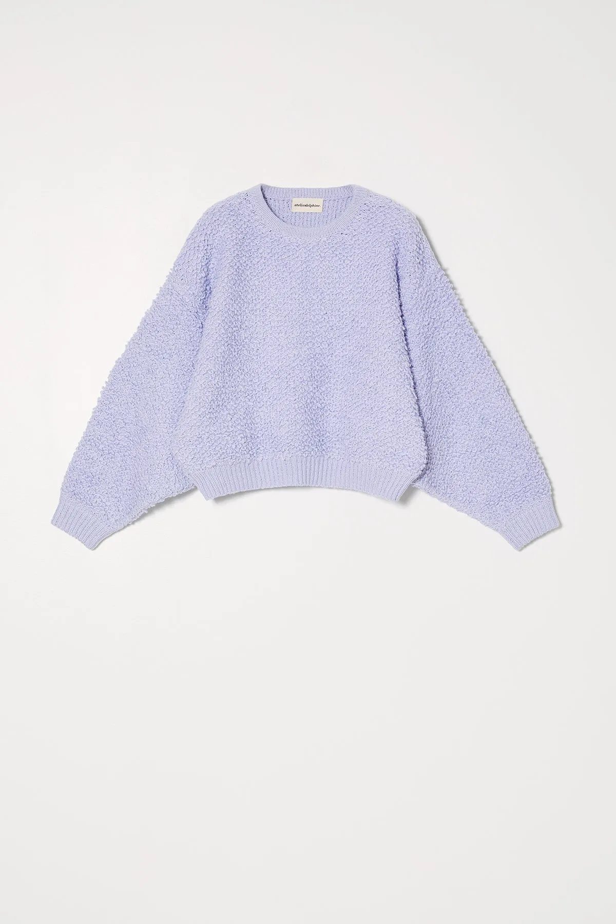 BALLOON SLEEVE SWEATER IN CHUNKY LOOP KNIT