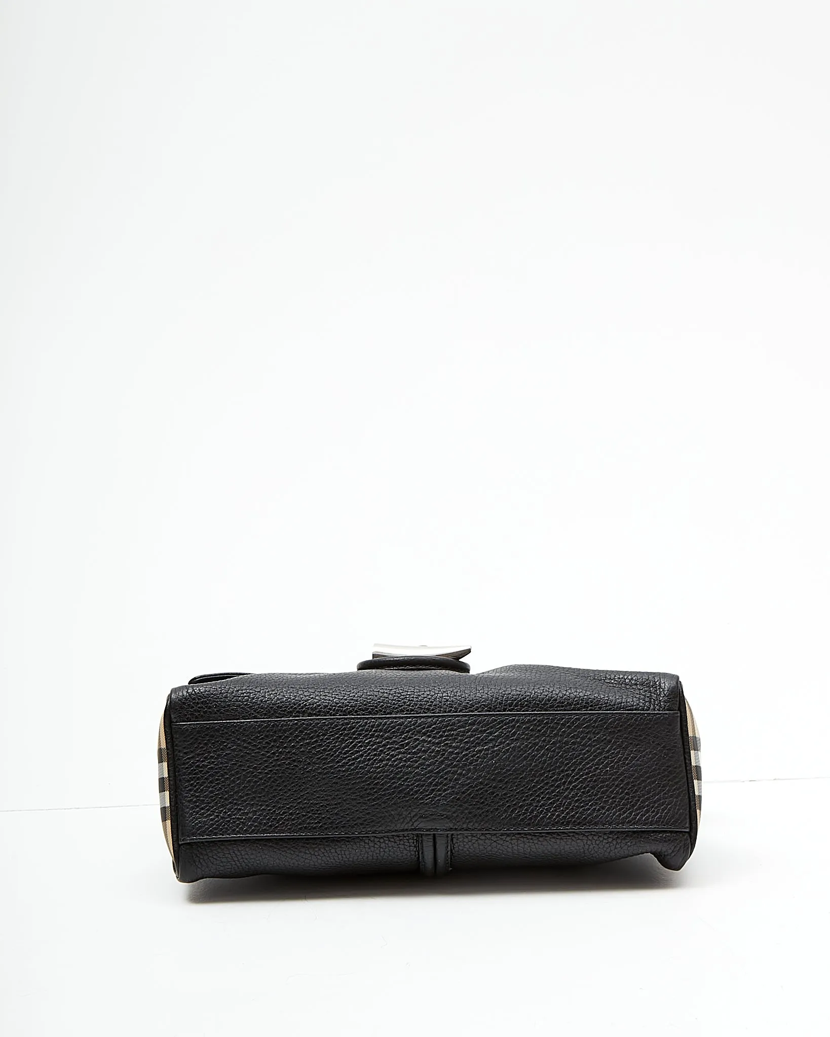 Burberry Black Pebbled Leather Shoulder Bag