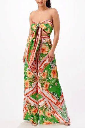 Convertible wide leg jumpsuit