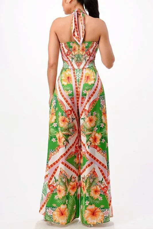 Convertible wide leg jumpsuit