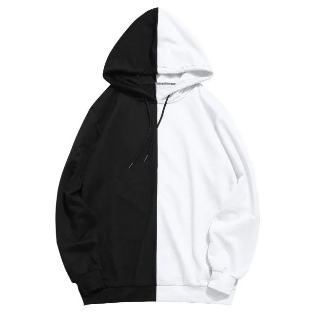 Cool Hoodies Men Patchwork Top Cloth