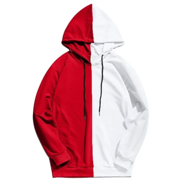 Cool Hoodies Men Patchwork Top Cloth