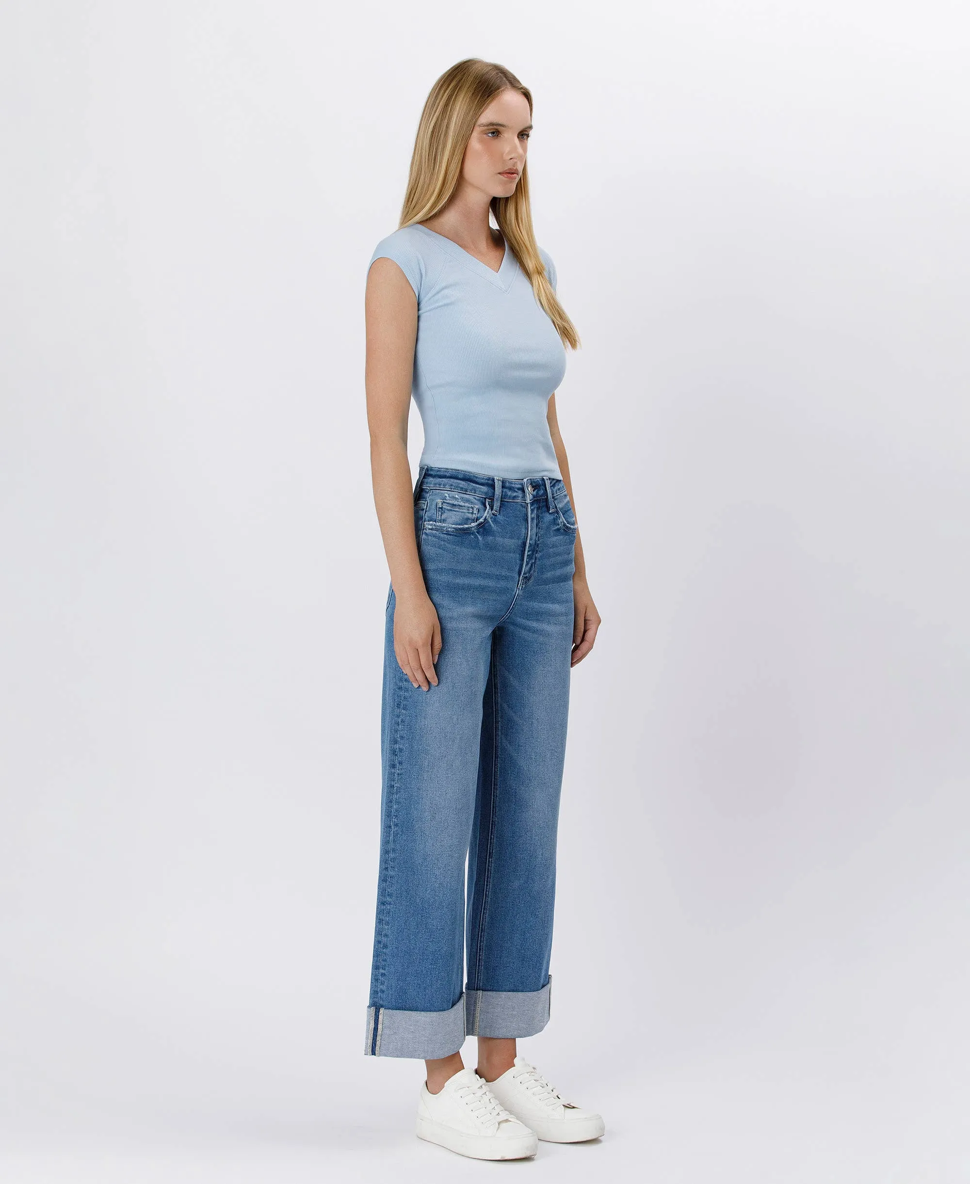 EFFIE CUFFED BAGGY DENIM