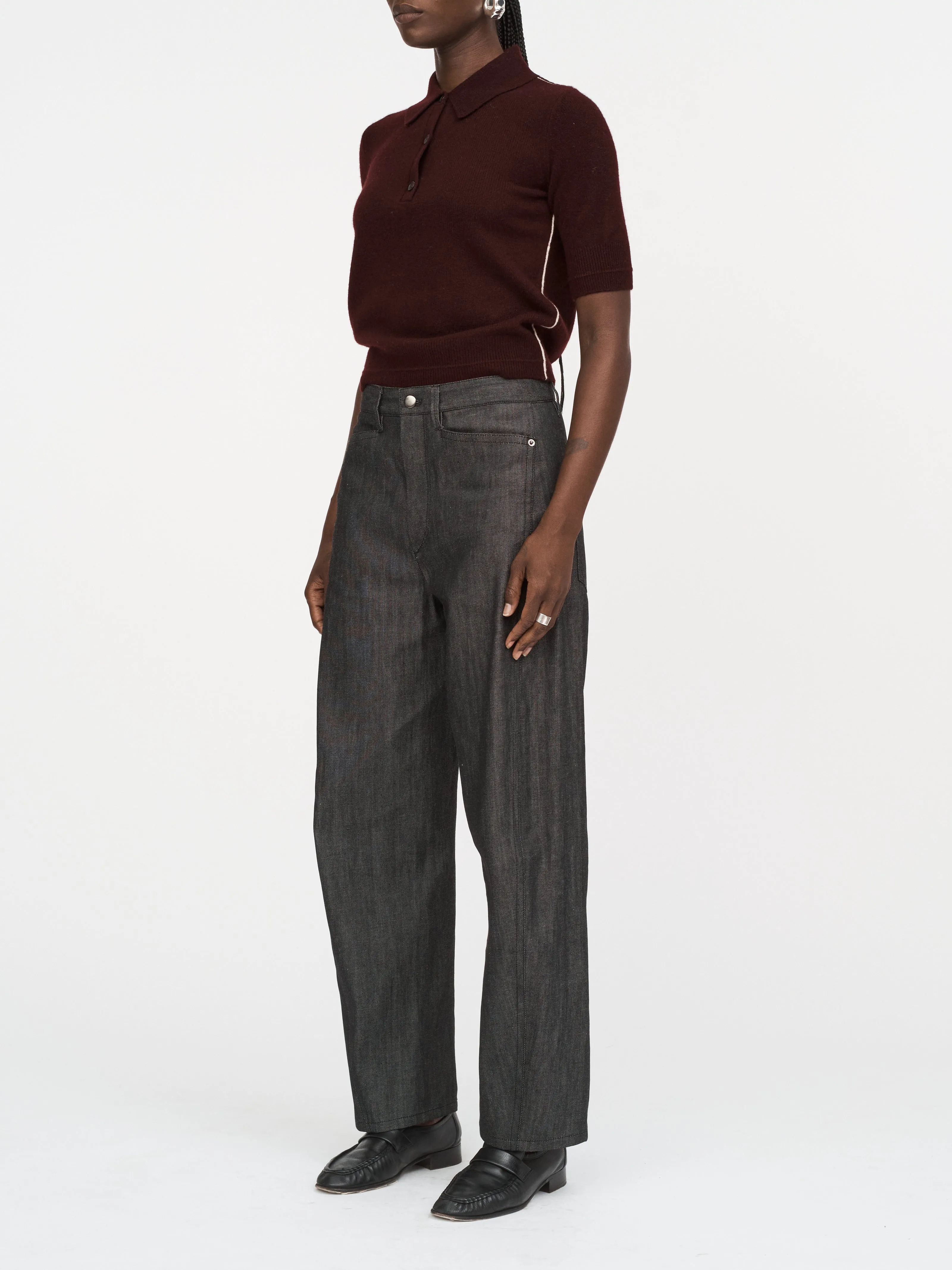 Featherweight Polo in Black Cherry