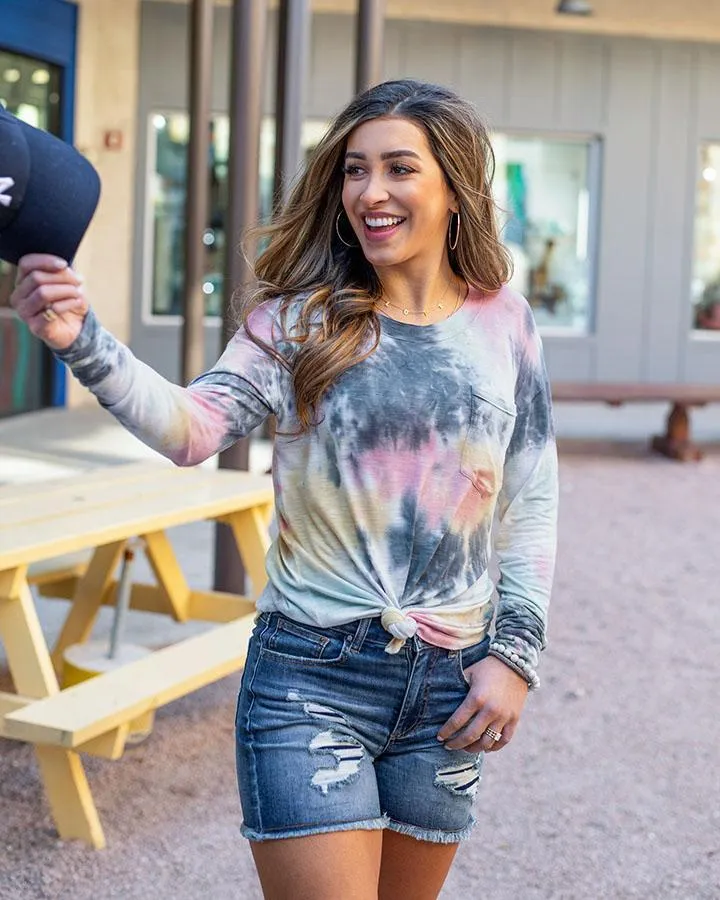 Grace & Lace Patched Distressed Shorts