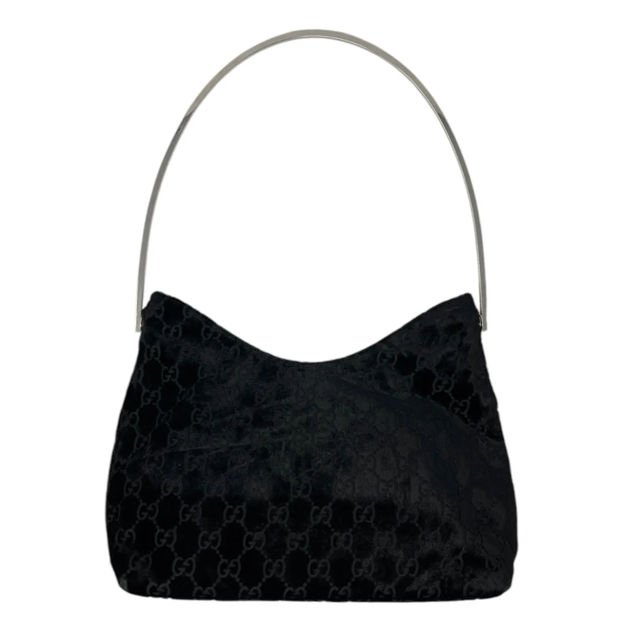 Gucci Black Velvet Shoulder Bag