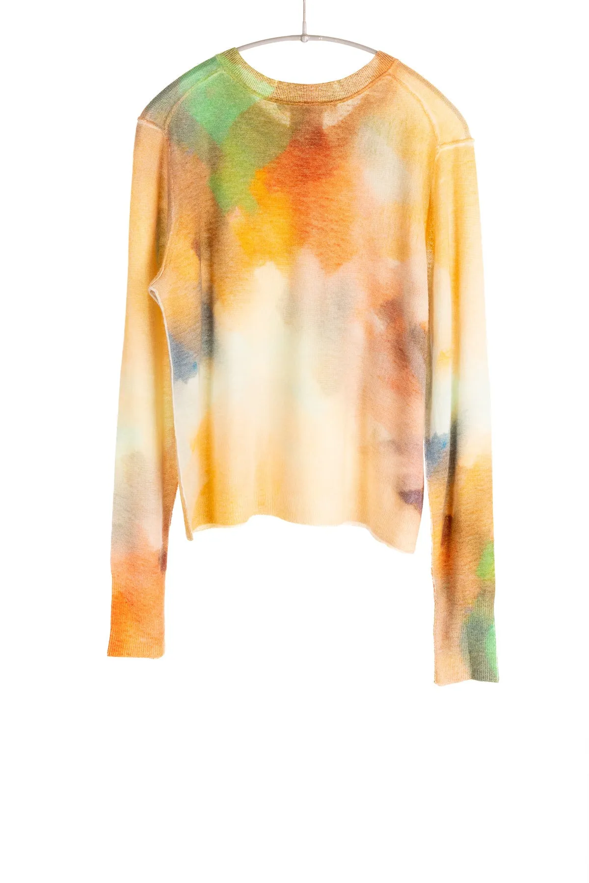 GUH-Long Sleeve Painted Cardigan Sunset
