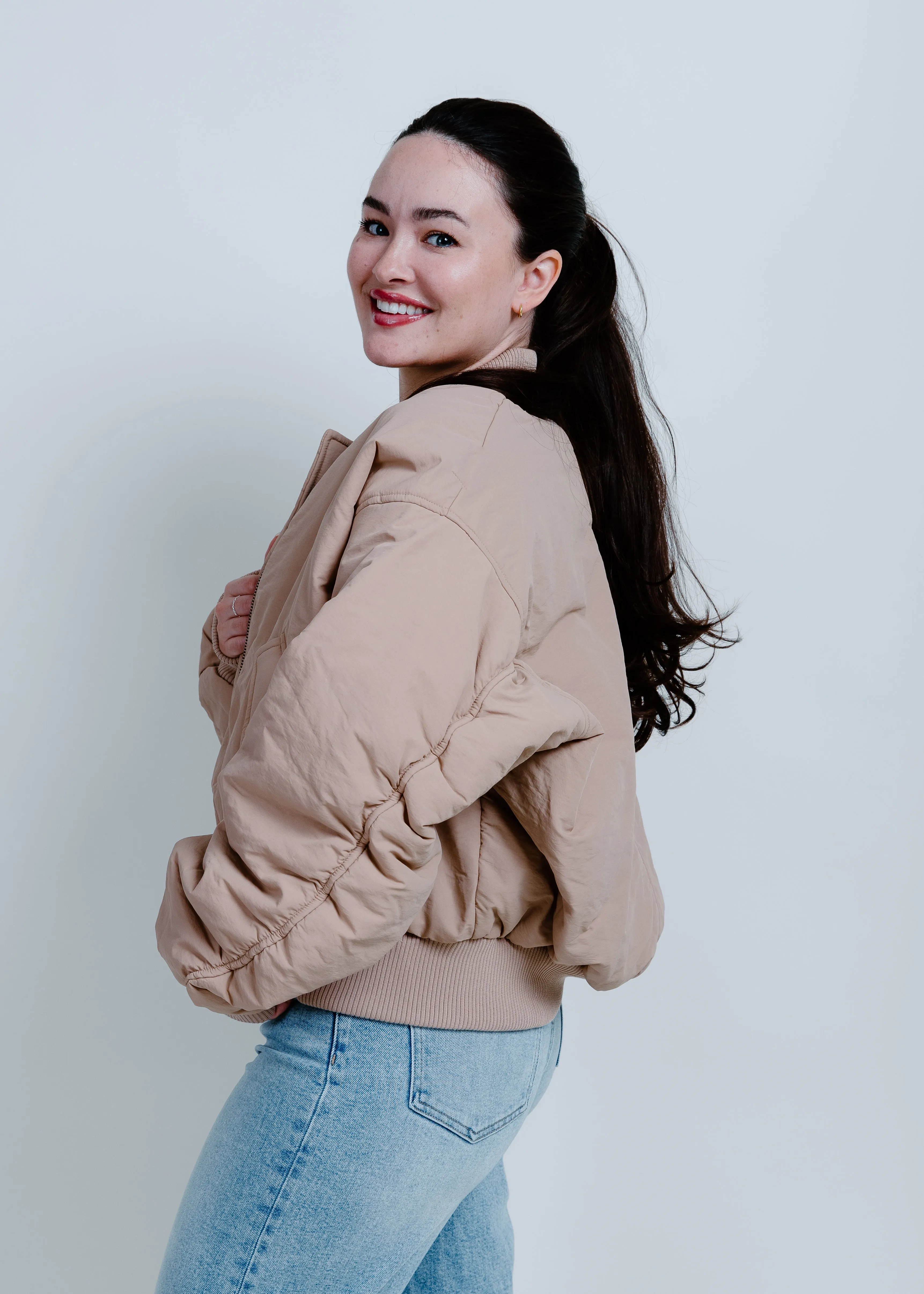 Harper Puffer Jacket - Beige