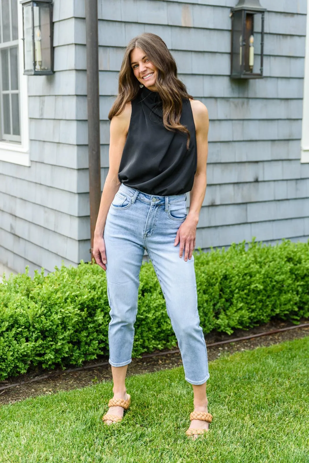 Hazel Blues® | A-Game Mom Fit Jeans