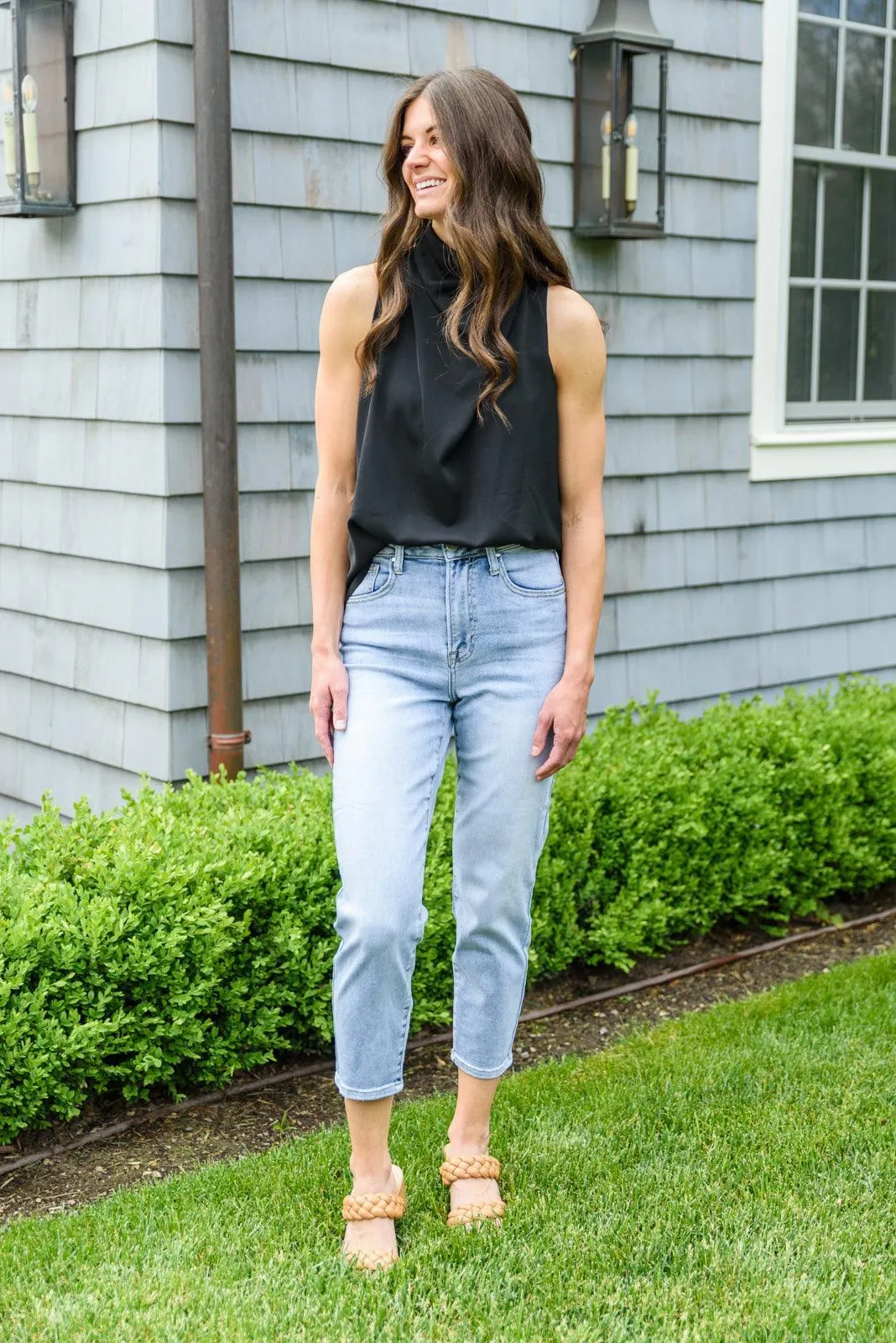 Hazel Blues® | A-Game Mom Fit Jeans
