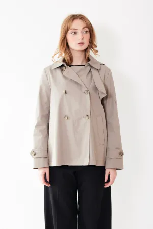 Herno Cotton Short Trench With Hood And Bell Sleeves