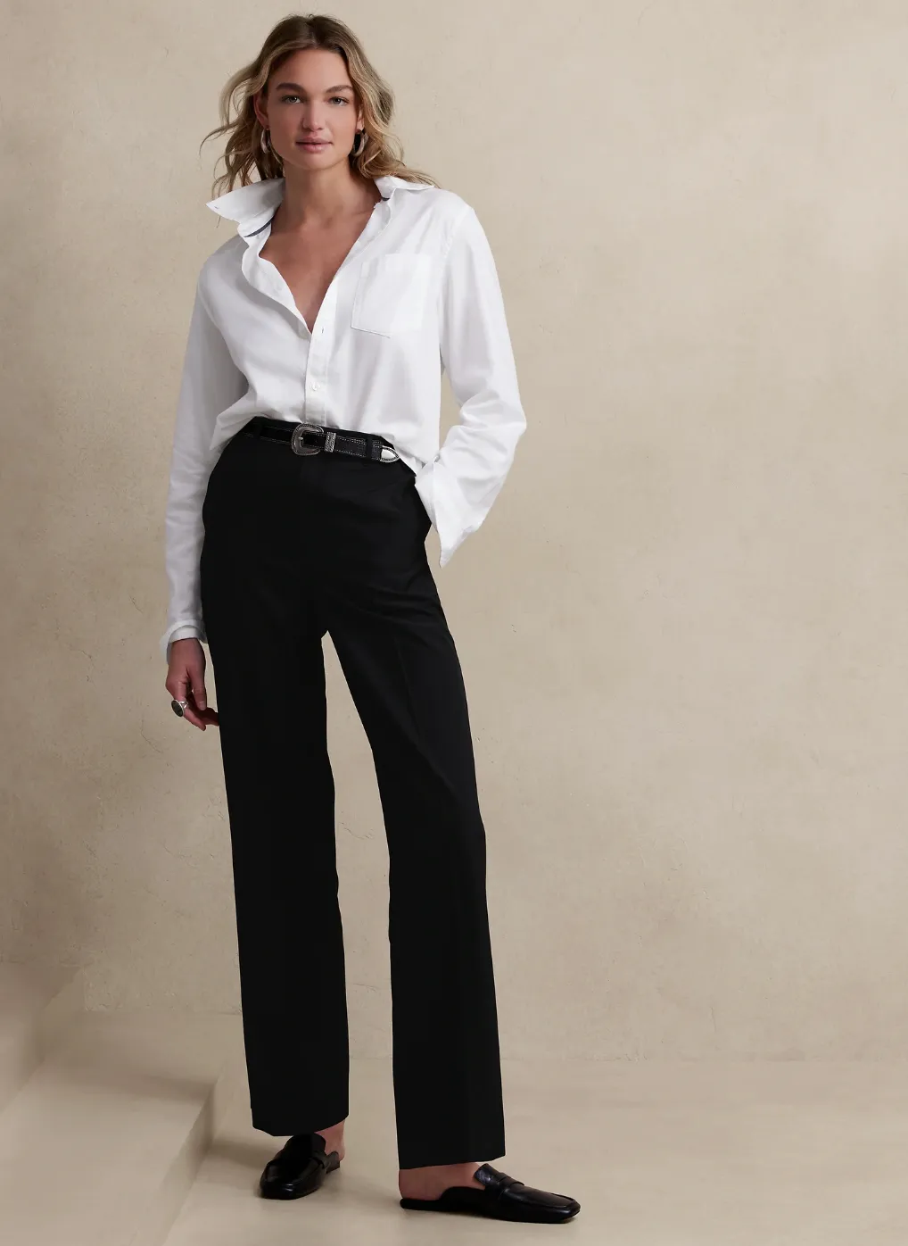 High Rise Sculpted Straight Pants