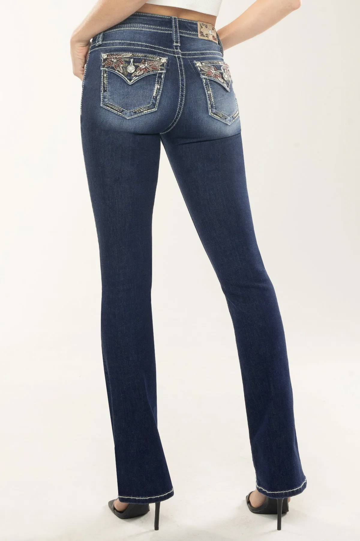 Holiday Floral Bootcut Jeans