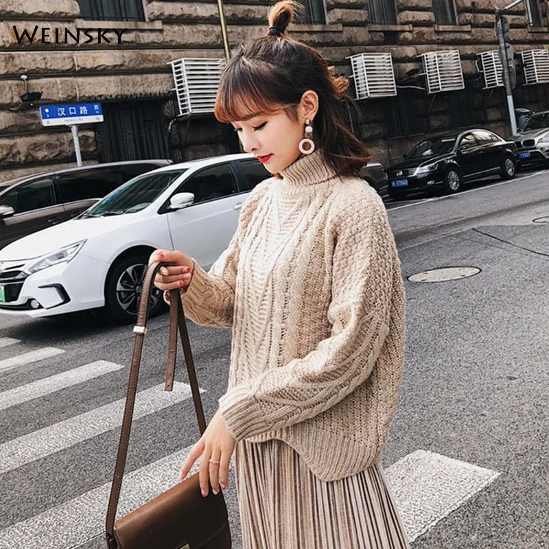 Katie Weinsky Knitted Cable Oversize Sweaters