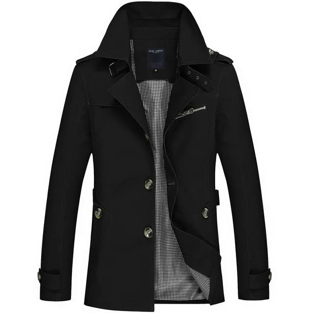 Lance Spring Windbreaker Long Trench Coat