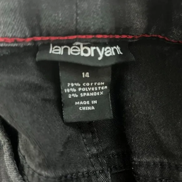 Lane Bryant Women's Signature Fit Black Skinny Jeans Size 14 Style 014100
