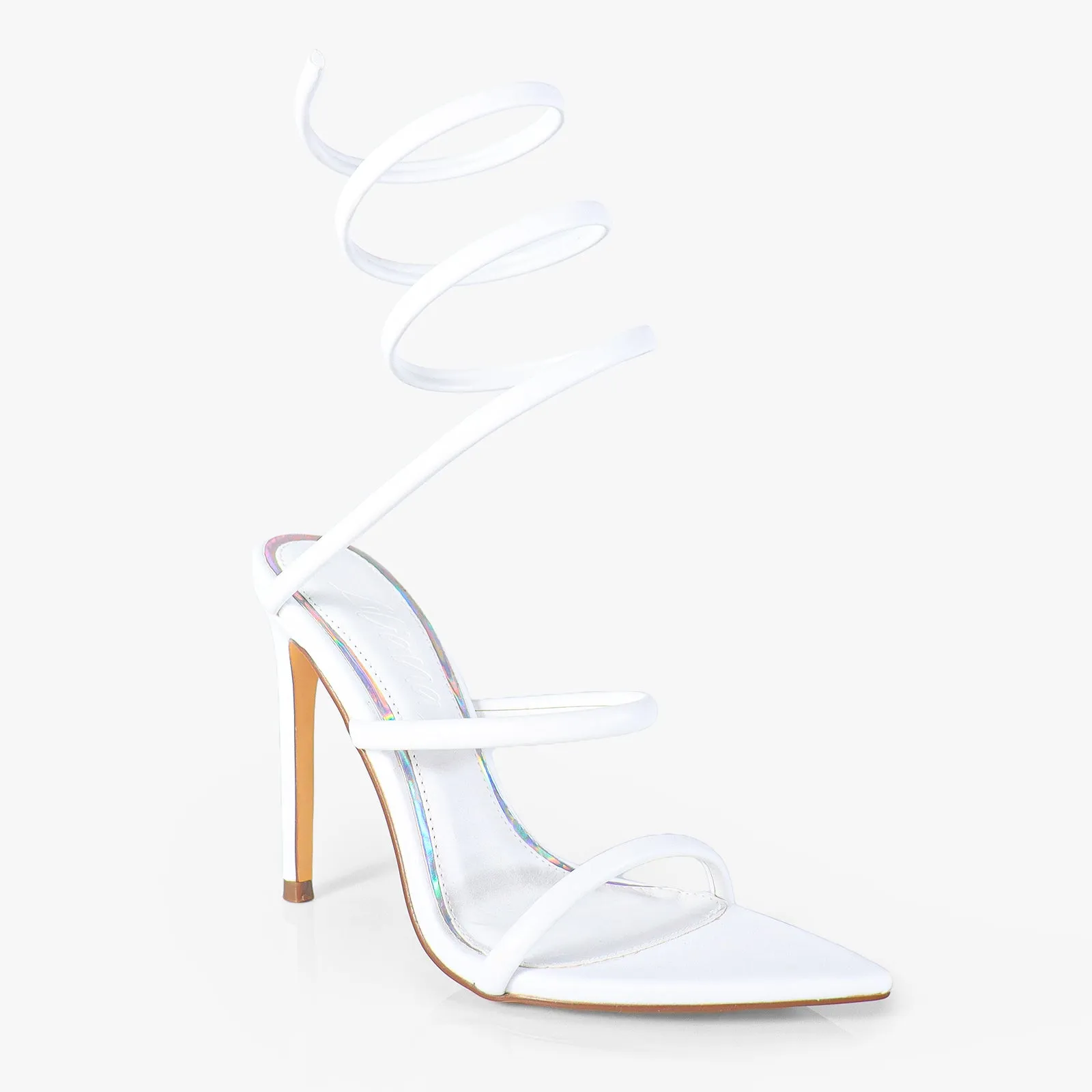 LAURENT-70 White Faux Leather