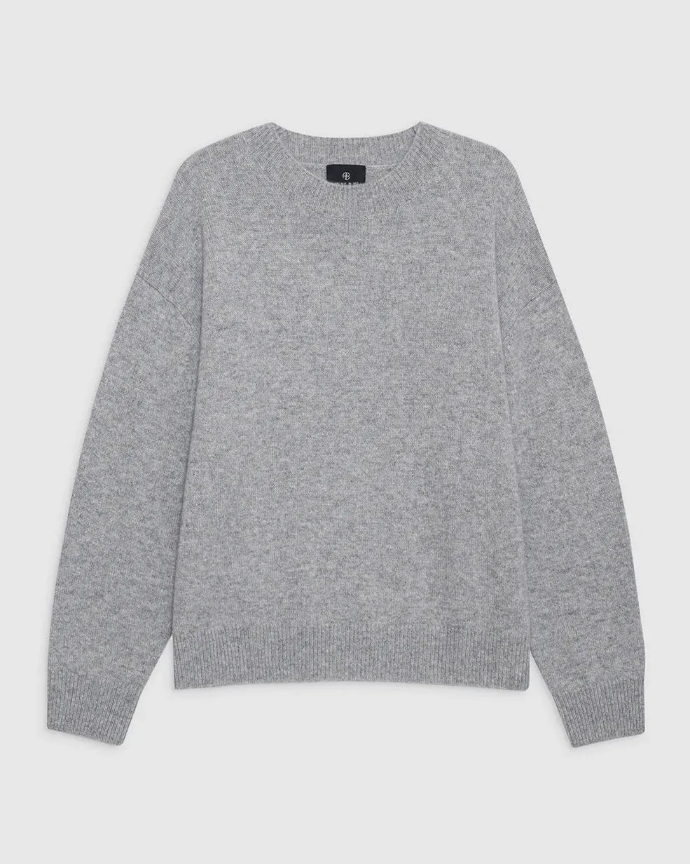 Lee Crew Sweater in Medium Heather Grey