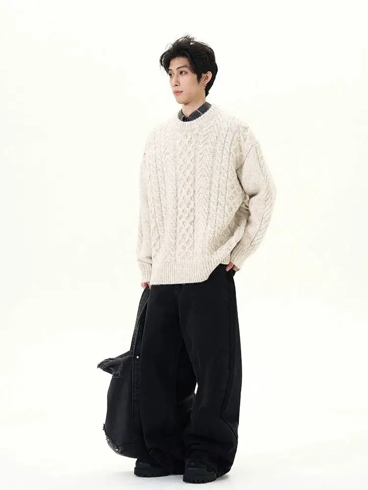 Loose-fit Cable Knit Sweater