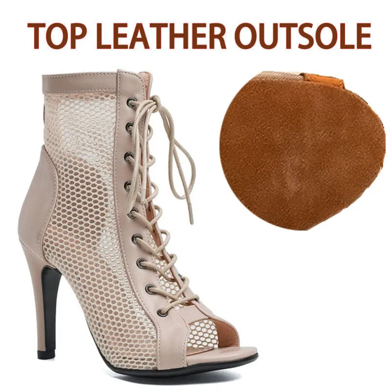 Luxury New Prom Outdoor Sexy Stilettos High Heels Women Latin Dance Heels Shoes Stripper for Women's Boots Ballroom