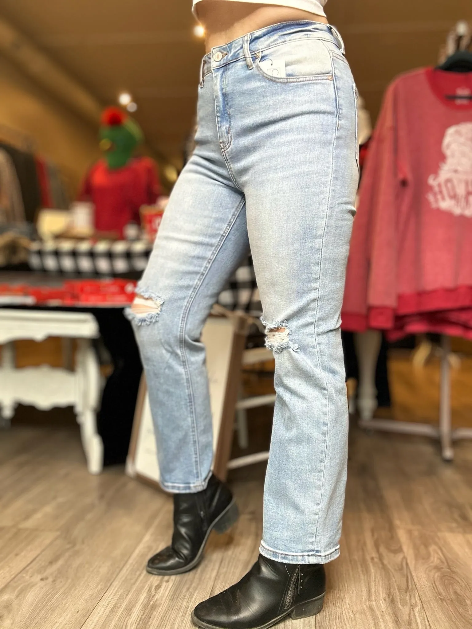 Medium Wash Distressed Jeans
