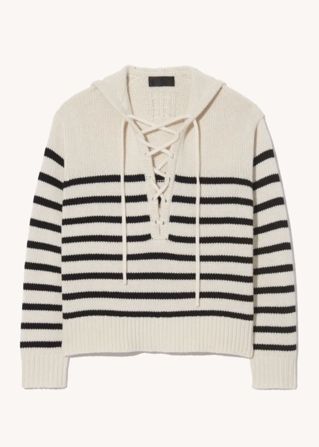 Nili Lotan Noemi Stripe Sweater in Ivory/Black Stripe