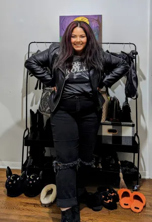 Not My Mom's Jeans Black Distressed