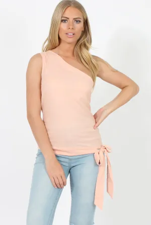 Nude One Shoulder Top - Sabbie