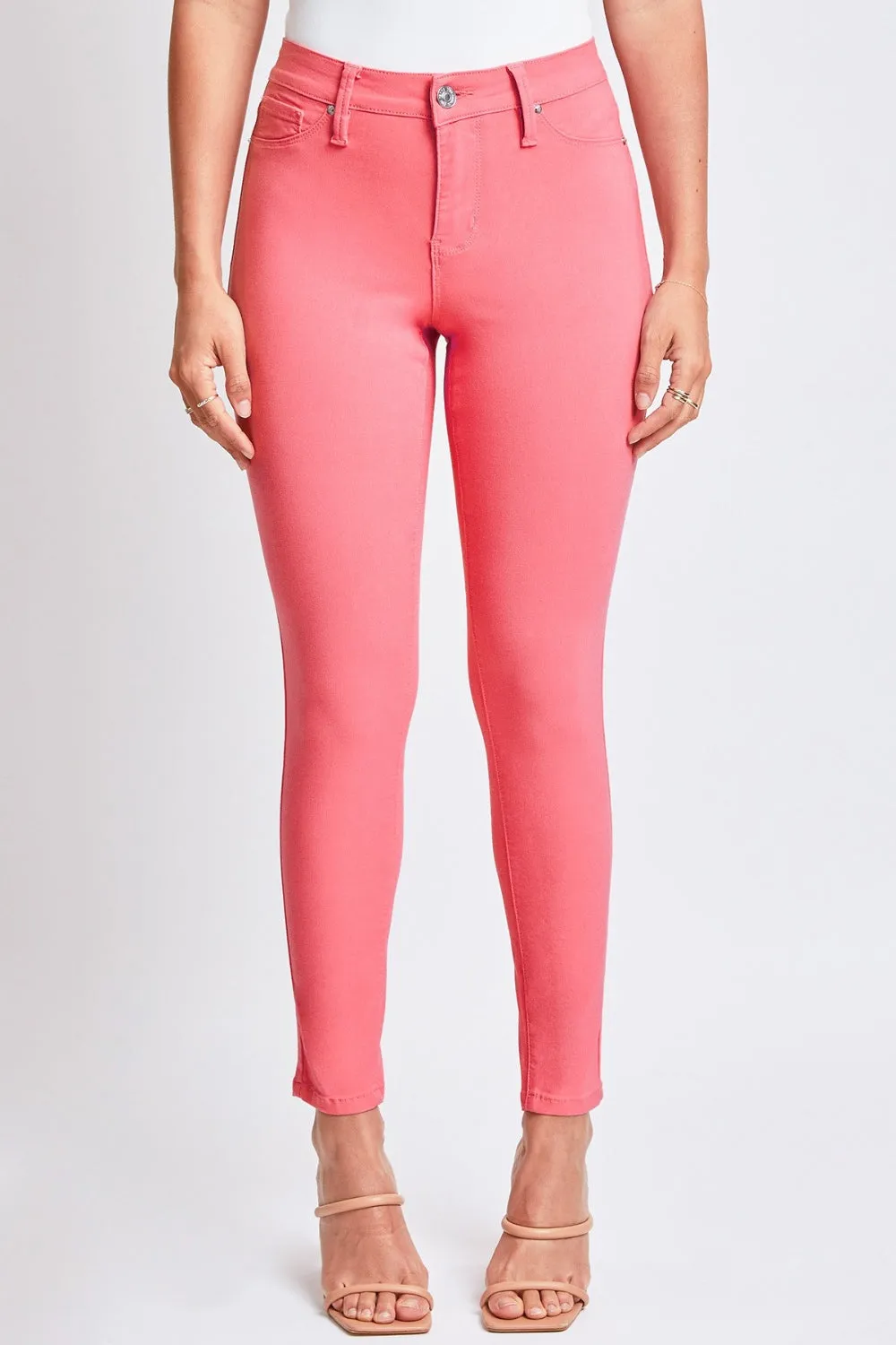 Pink Hyperstretch Mid-Rise Skinny Jeans Small to 3XL