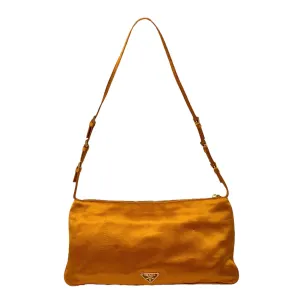 Prada Orange Satin Shoulder Bag