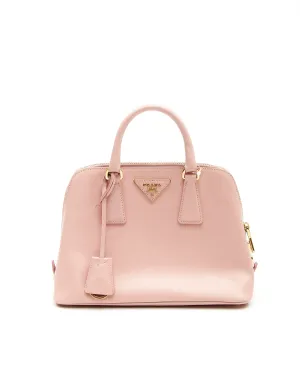 Prada Pink Saffiano Lux Leather Small Promenade Bag