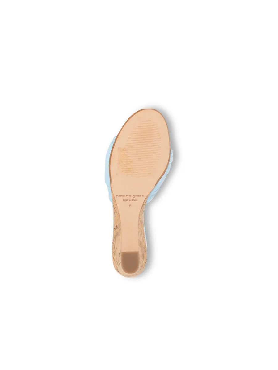 Savannah Knotted Bow Cork Wedge