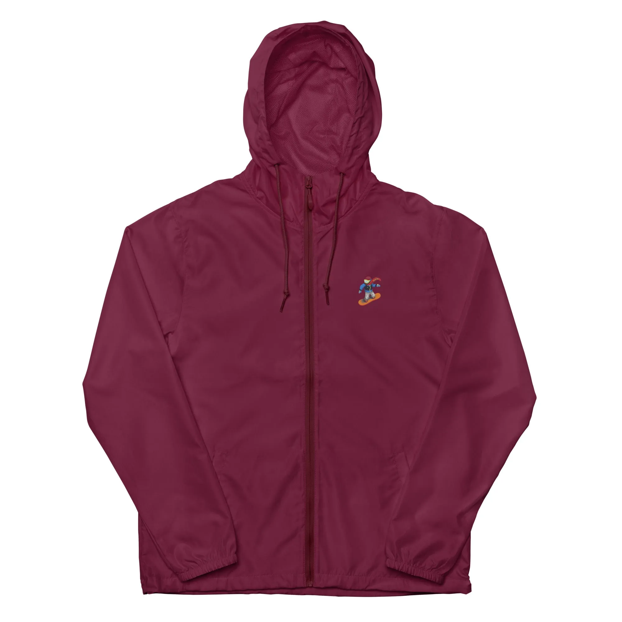 Snowboard emoji lightweight zip up windbreaker