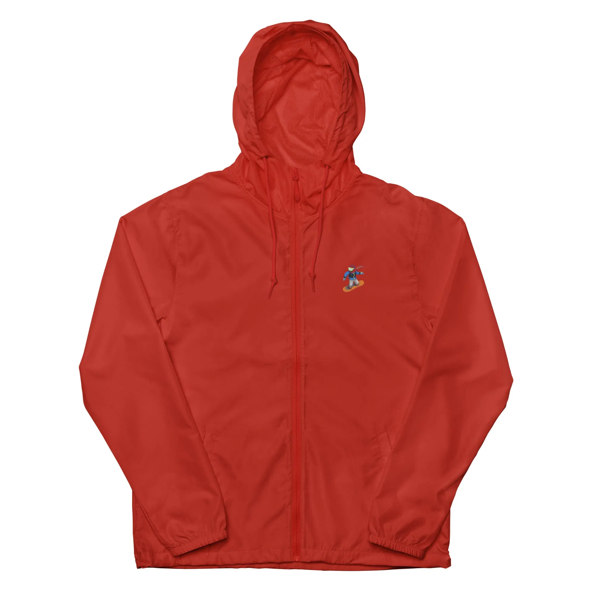 Snowboard emoji lightweight zip up windbreaker