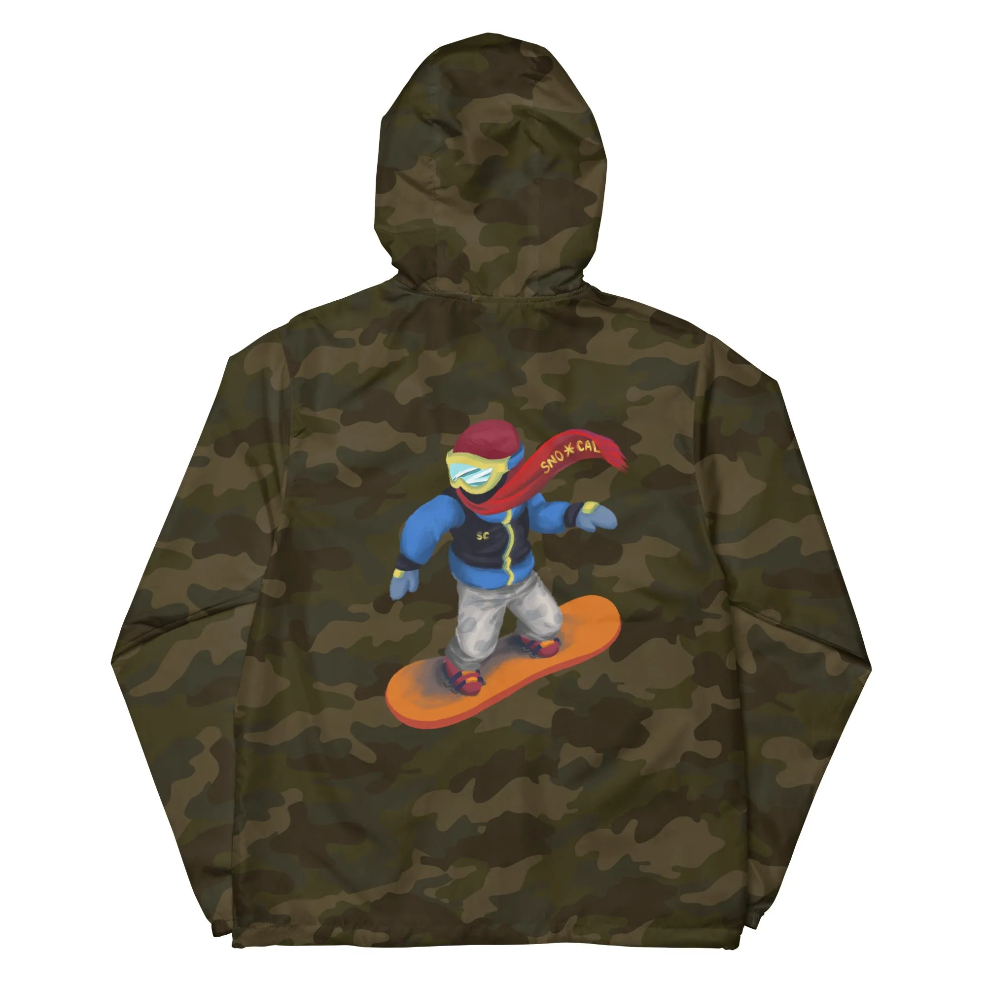Snowboard emoji lightweight zip up windbreaker