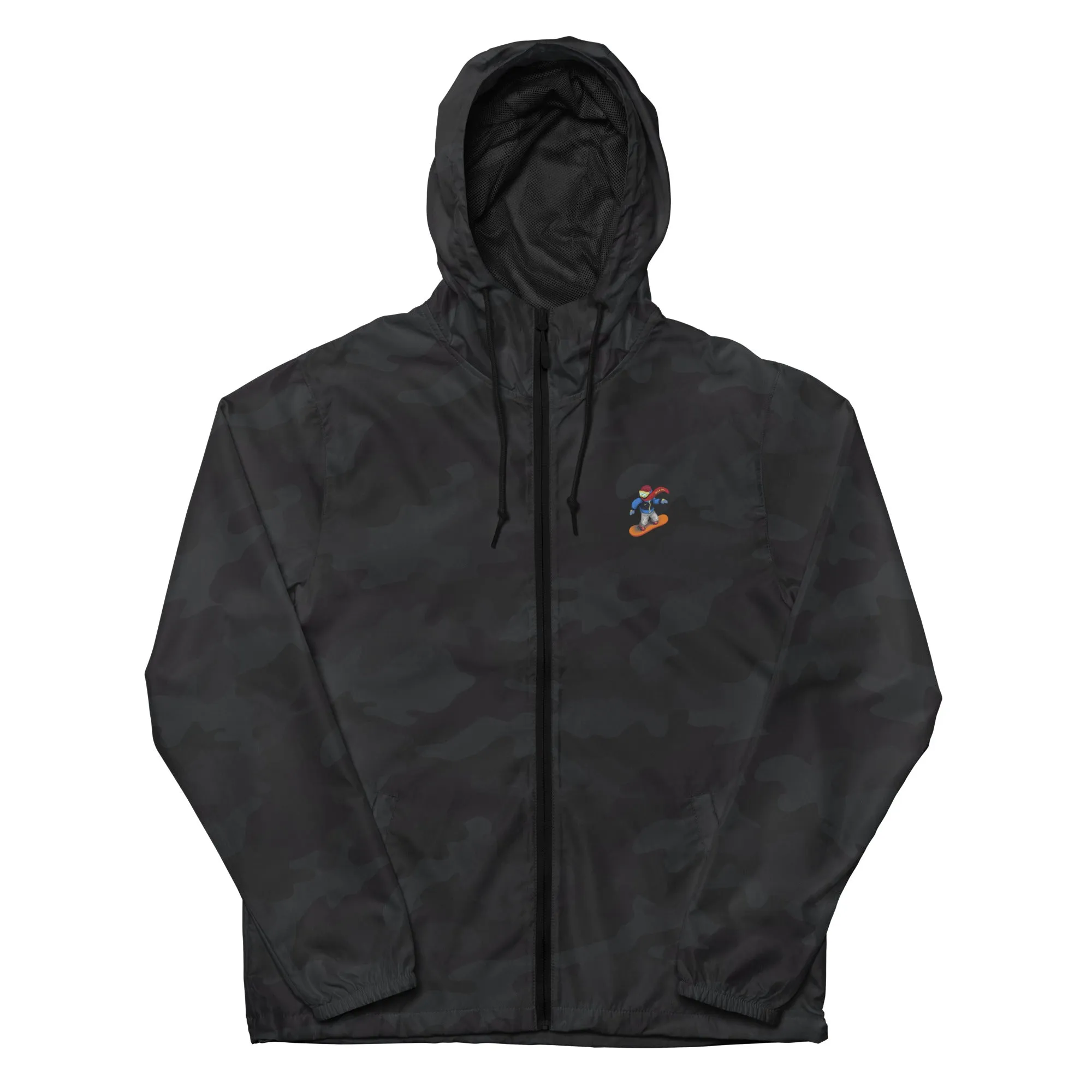 Snowboard emoji lightweight zip up windbreaker