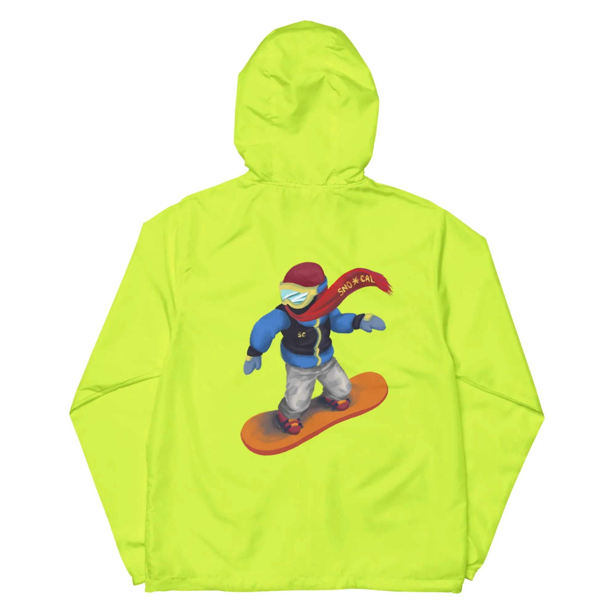 Snowboard emoji lightweight zip up windbreaker