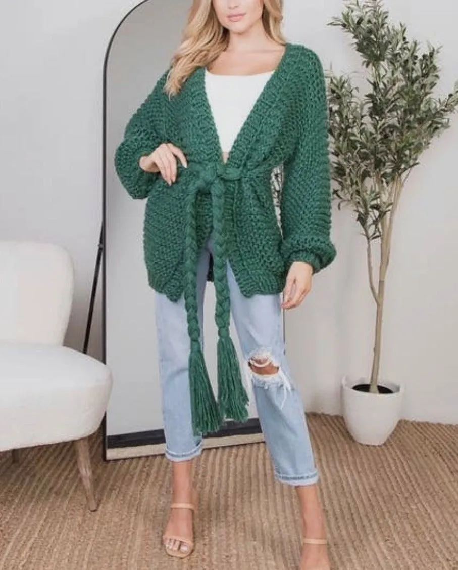 SoHo Chunky Crochet Cardigan