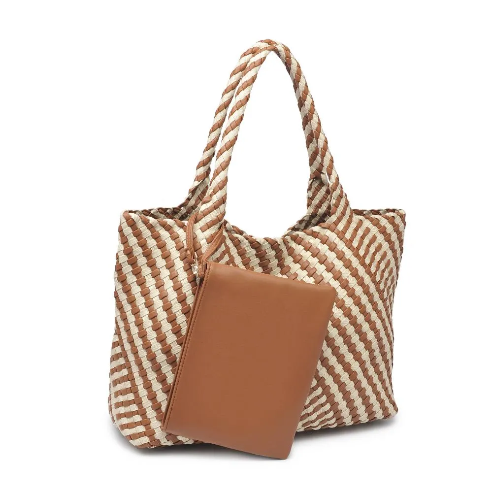 Solana - Mixed Material Tote