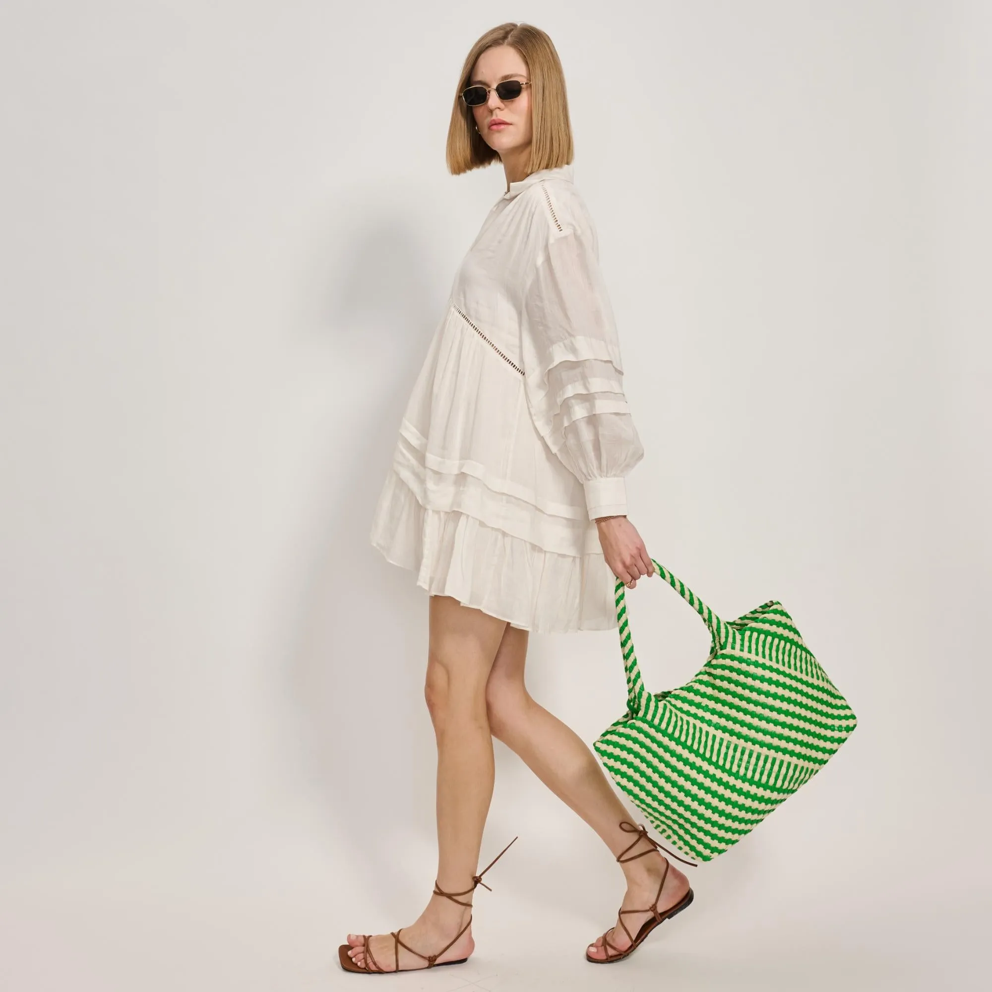 Solana - Mixed Material Tote