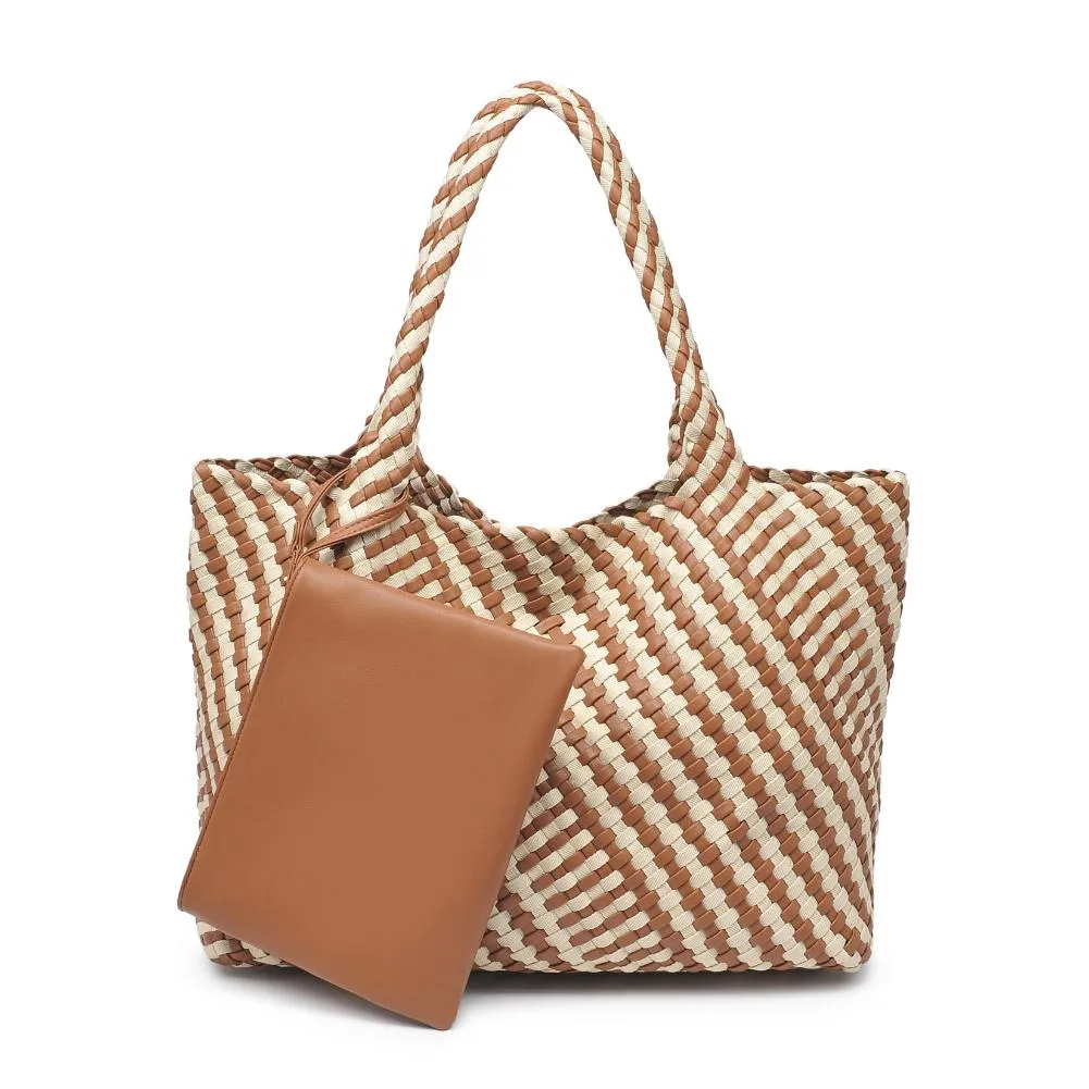 Solana - Mixed Material Tote