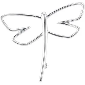 Sterling Silver 44x36 mm Dragonfly Brooch