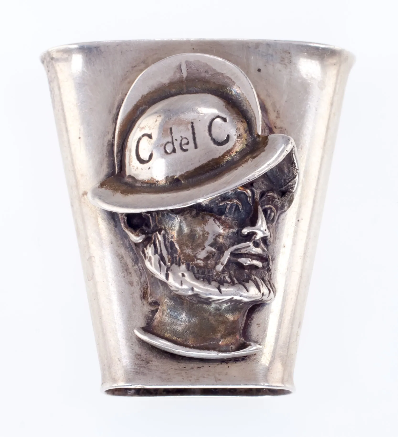 Sterling Silver Signed FP Bolo Tie with Corona de Castilla Solder and Helmet