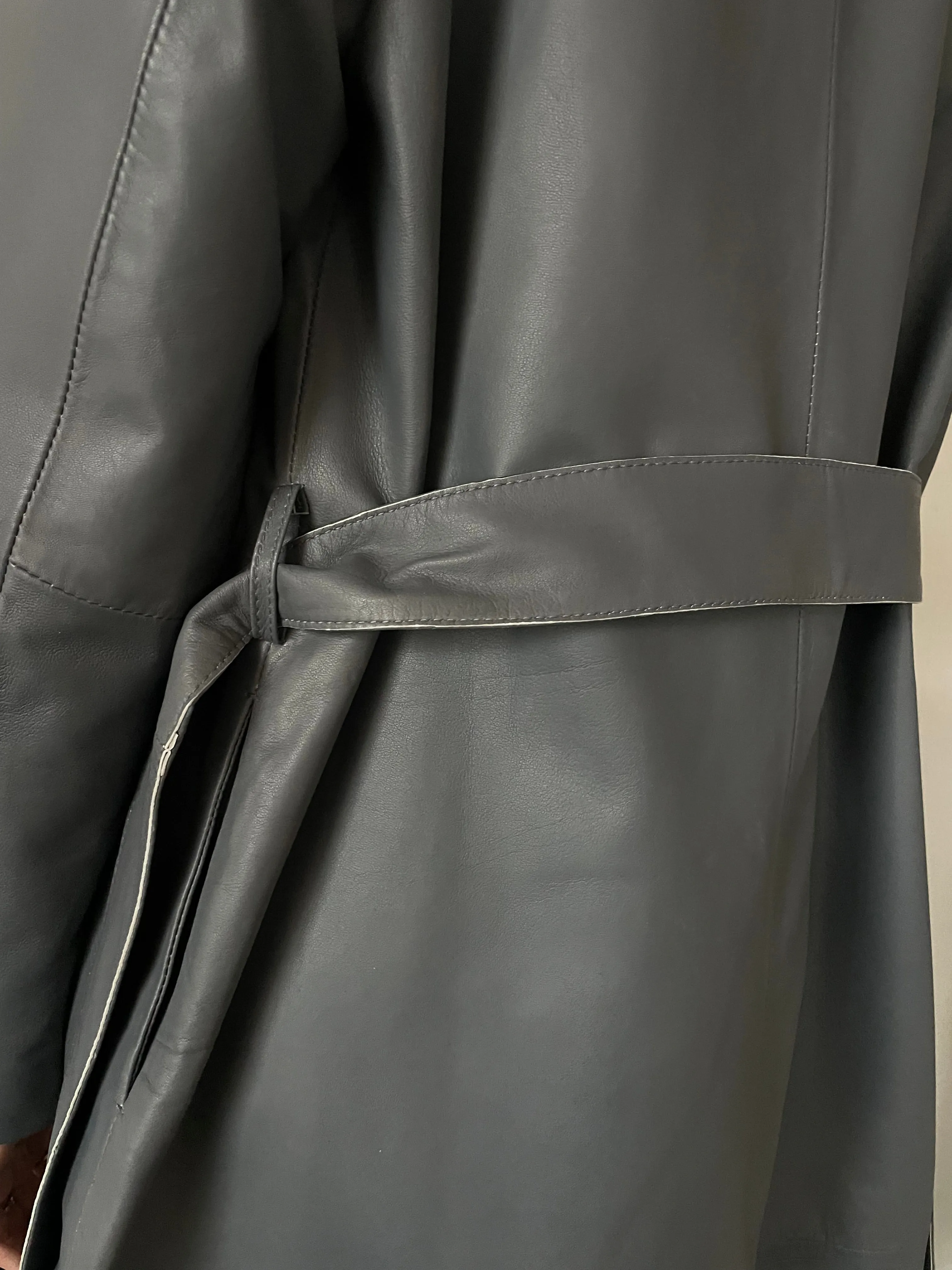 Theodora Leather Trench