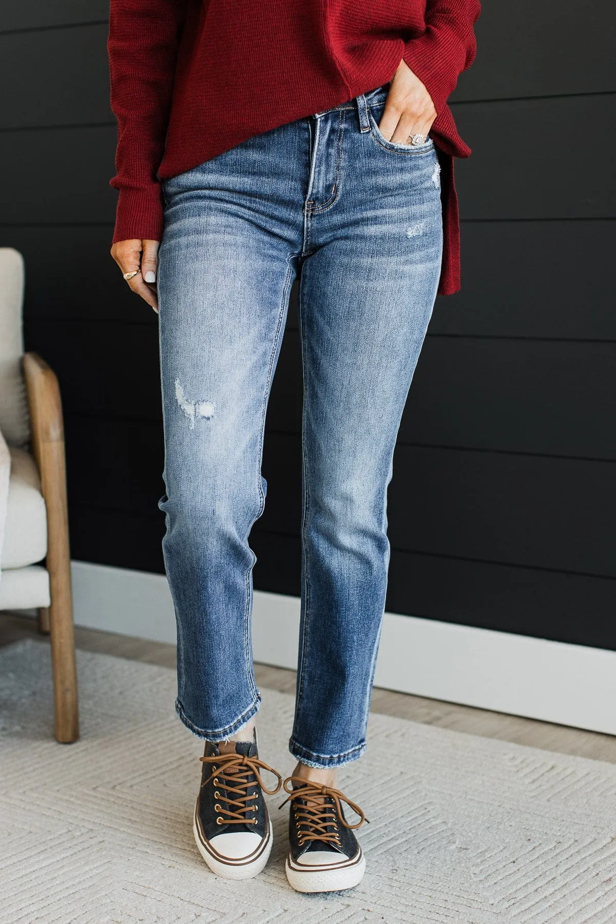 Vervet Slim Straight Jeans- Jolie Wash