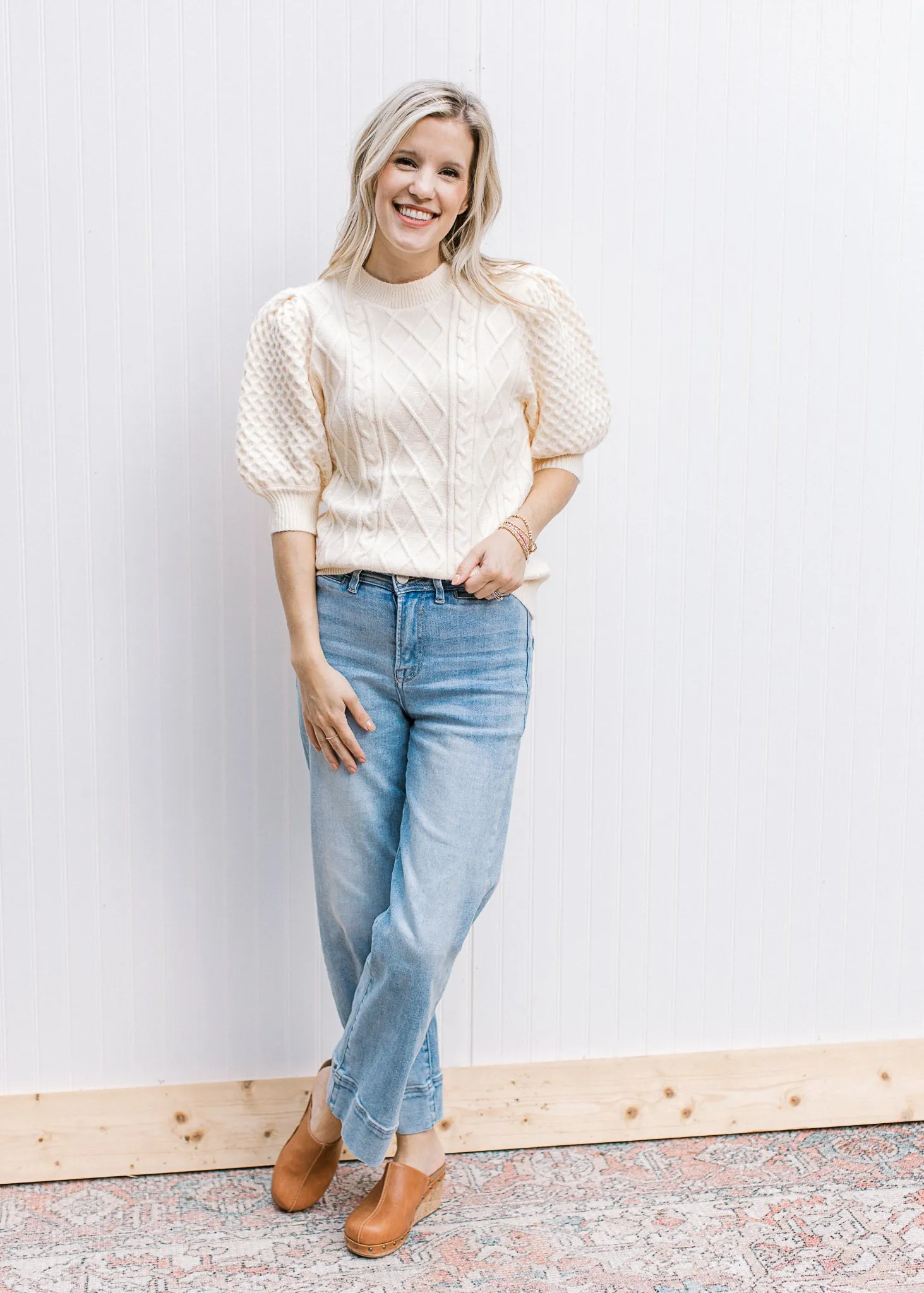 Yellow Short Sleeve Sweater